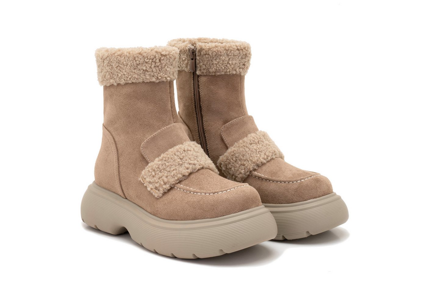 Desa Desa Damenstiefel aus Kunstleder – Textilfutter, Synthetiksohle, Block Stiefel von Desa