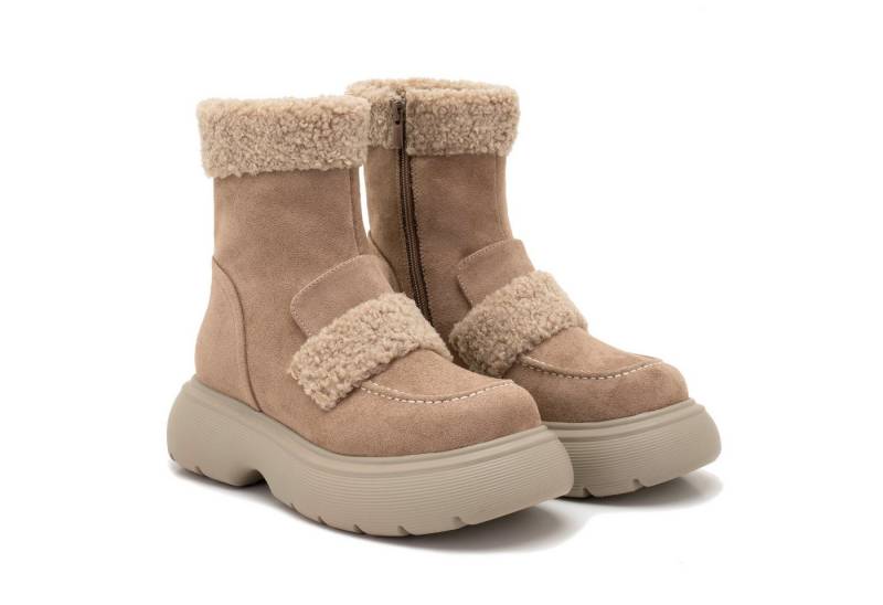 Desa Desa Damenstiefel aus Kunstleder – Textilfutter, Synthetiksohle, Block Stiefel von Desa