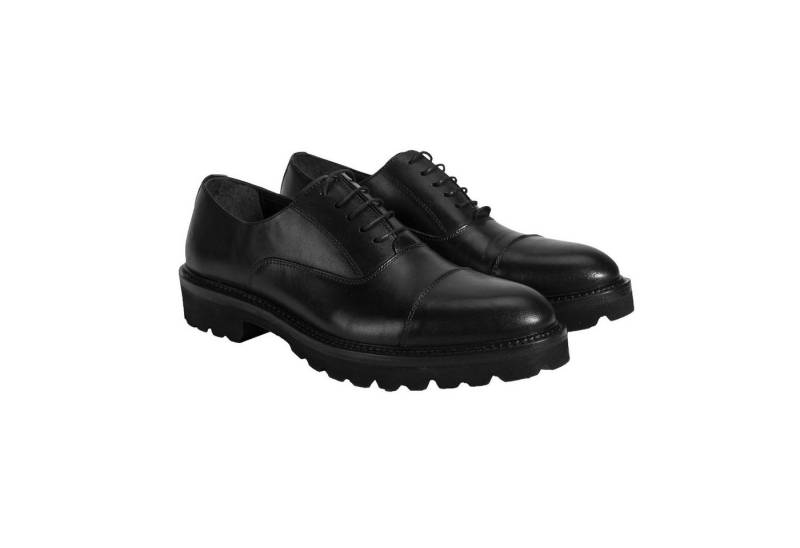 Desa Herren-Lederslipper – Runde Zehenpartie, flache Sohle, atmungsaktiv Loafer von Desa