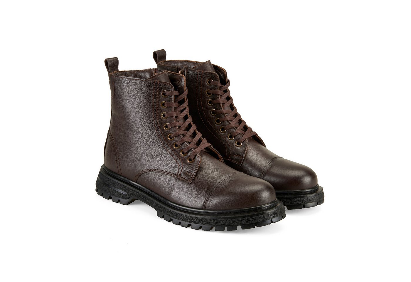 Desa Herren-Schnürstiefel aus Leder – Flacher Absatz, atmungsaktiv Stiefel von Desa