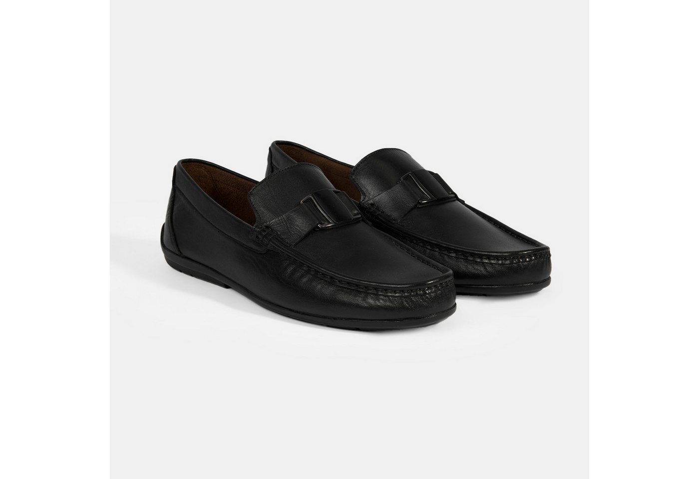 Desa Herren-Slipper – Obermaterial Leder, Textilfutter, flacher Absatz, oh Loafer von Desa