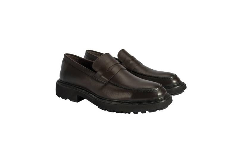 Desa Herren-Slipper – Obermaterial aus Leder, flacher Absatz, atmungsaktiv Loafer von Desa