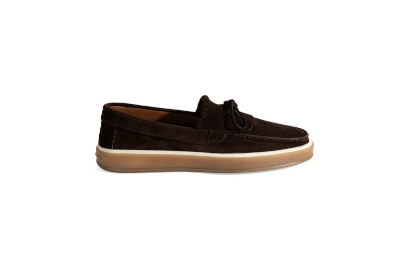 Desa Herren-Slipper – Obermaterial aus Wildleder, Lederfutter, flacher Abs Loafer von Desa