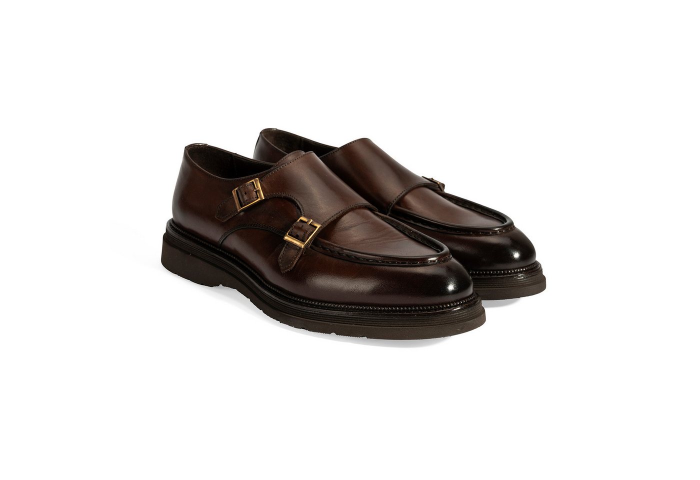 Desa Herren-Slipper – Obermaterial und Futter aus Leder, runde Zehenpartie Loafer von Desa