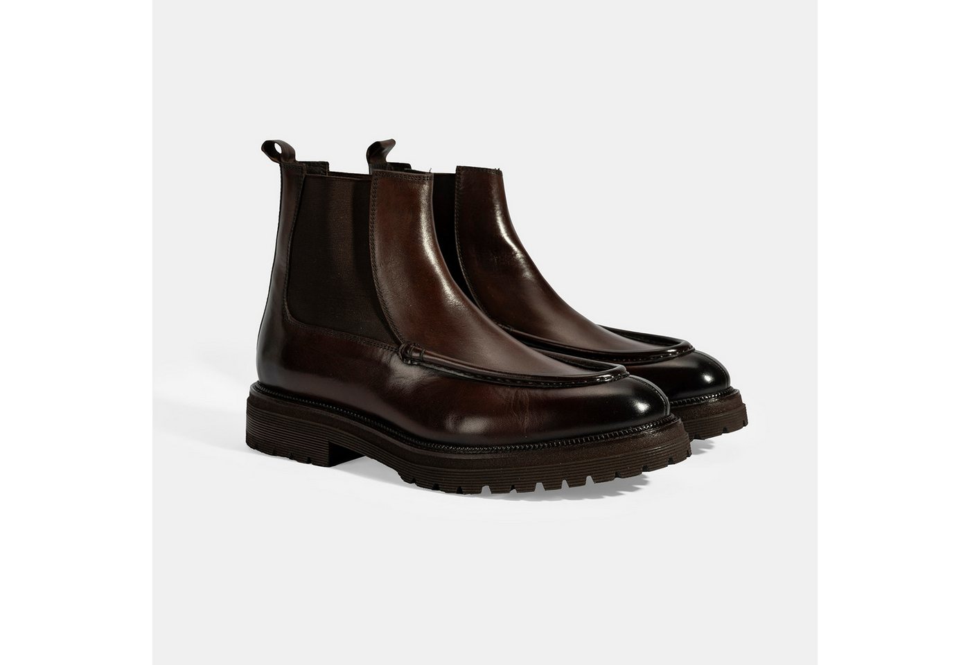 Desa Desa Herrenstiefel – Obermaterial aus Leder, elastische Schnürsenkel, Stiefel von Desa