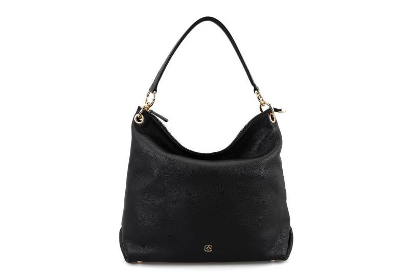 Desa Handtasche Damen-Hobo-Tasche aus Leder – Reißverschluss, Textilfutter von Desa