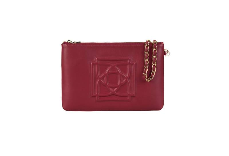 Desa Handtasche Damen-Lederhandtasche – Reißverschluss, Kettenriemen, Polyesterfutter von Desa