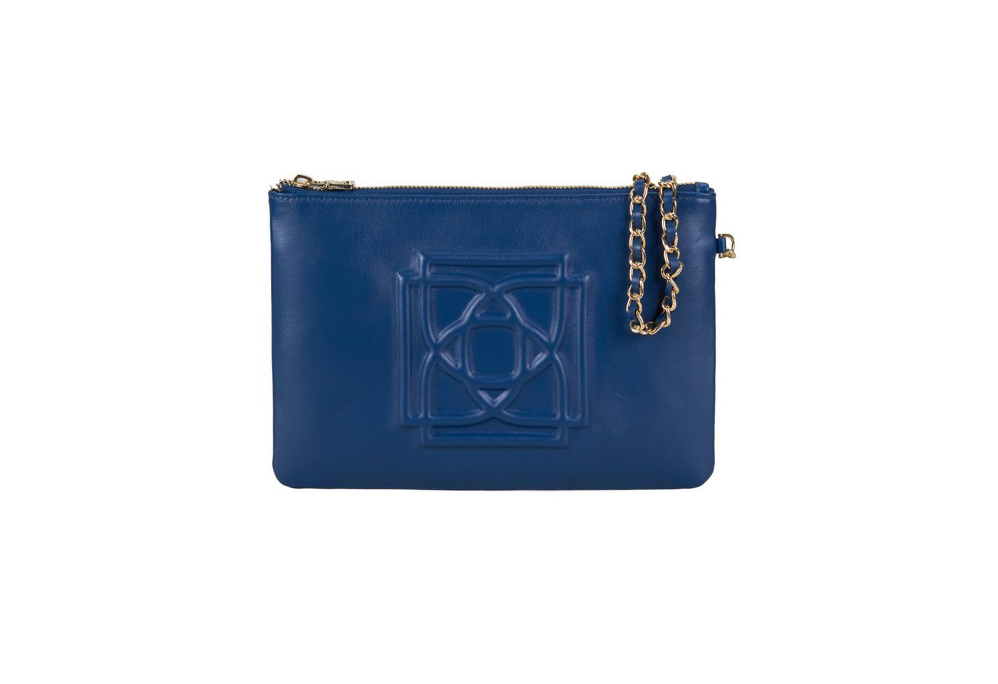 Desa Handtasche Damen-Lederhandtasche – Reißverschluss, Kettenriemen, Polyesterfutter von Desa