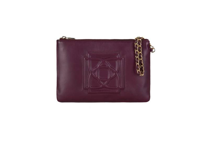 Desa Handtasche Damen-Lederhandtasche – Reißverschluss, Kettenriemen, Polyesterfutter von Desa