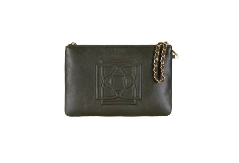 Desa Handtasche Damen-Lederhandtasche – Reißverschluss, Kettenriemen, Polyesterfutter von Desa