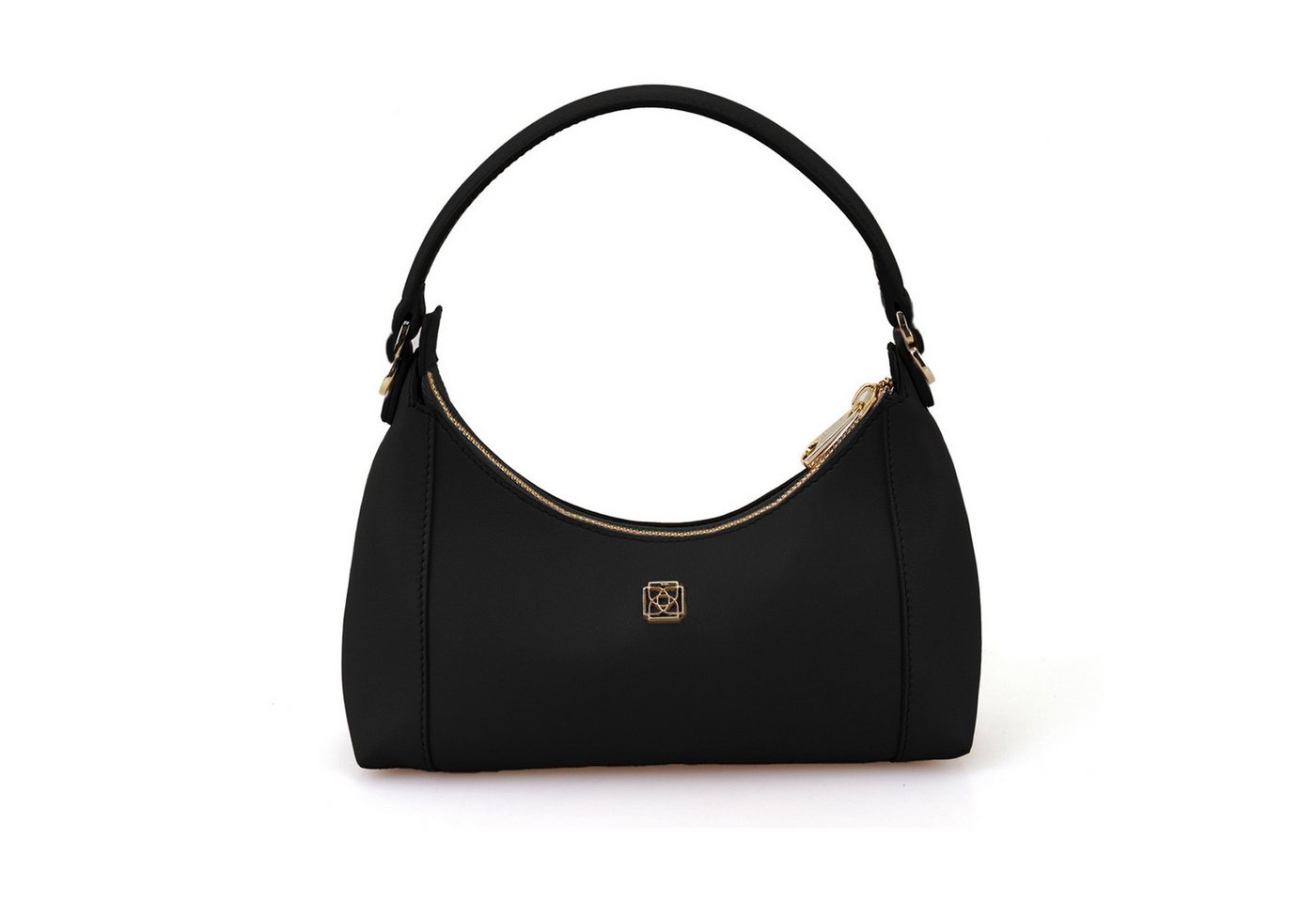 Desa Handtasche Damen-Lederhandtasche – Reißverschluss, verstellbarer Riemen, Textilf von Desa