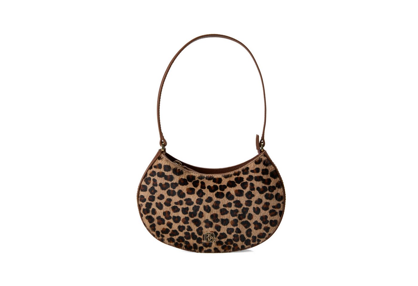 Desa Handtasche Damen-Schultertasche aus Leder – Reißverschluss, Polyesterfutter von Desa