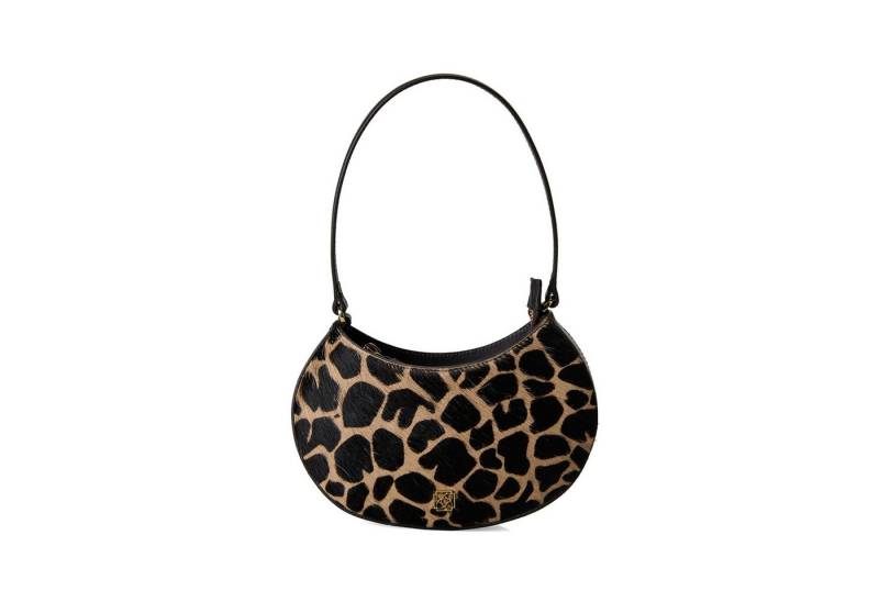 Desa Handtasche Damen-Schultertasche aus Leder – Reißverschluss, Polyesterfutter von Desa