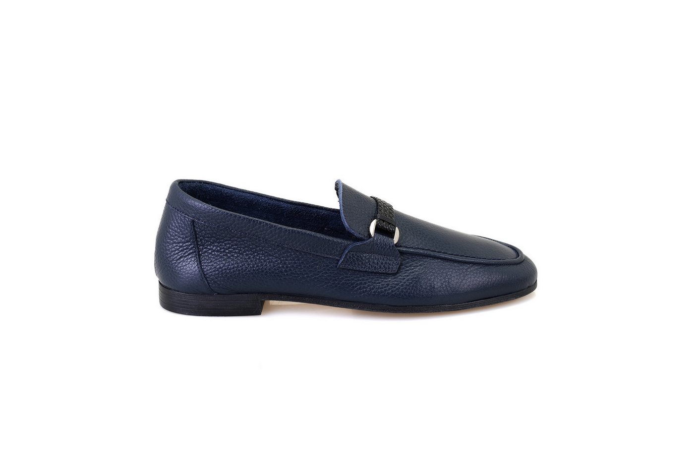 Desa Herren-Lederslipper – Gummisohle, flacher Absatz, atmungsaktiv Loafer von Desa