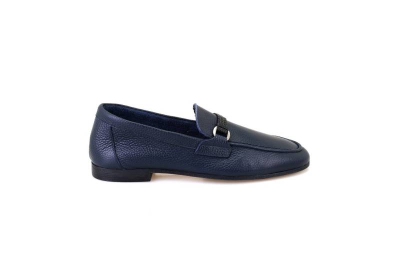 Desa Herren-Lederslipper – Gummisohle, flacher Absatz, atmungsaktiv Loafer von Desa