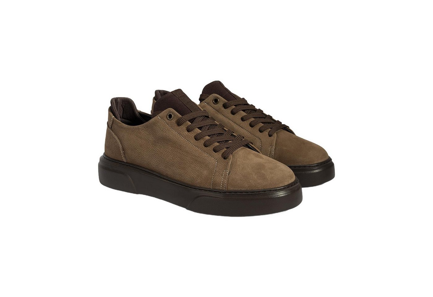 Desa Herren-Lederslipper – Runde Zehenpartie, flacher Absatz, atmungsaktiv Loafer von Desa