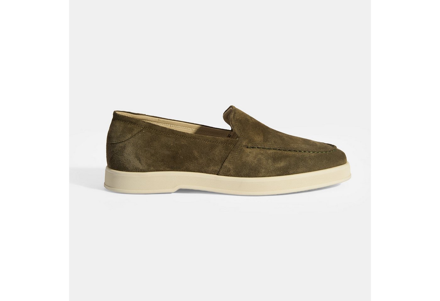 Desa Herren-Slipper – Obermaterial aus Wildleder, Lederfutter, flacher Abs Loafer von Desa