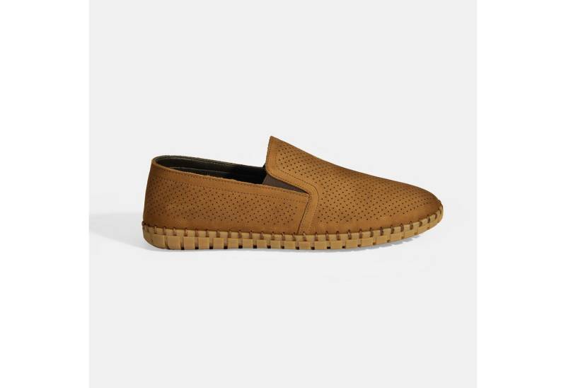 Desa Herren-Slipper – Obermaterial und Futter aus Leder, flacher Absatz, o Loafer von Desa