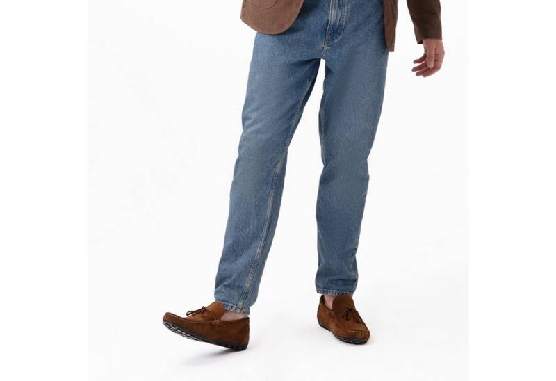 Desa Herren-Slipper aus Wildleder – Gummisohle, flacher Absatz, atmungsakt Loafer von Desa