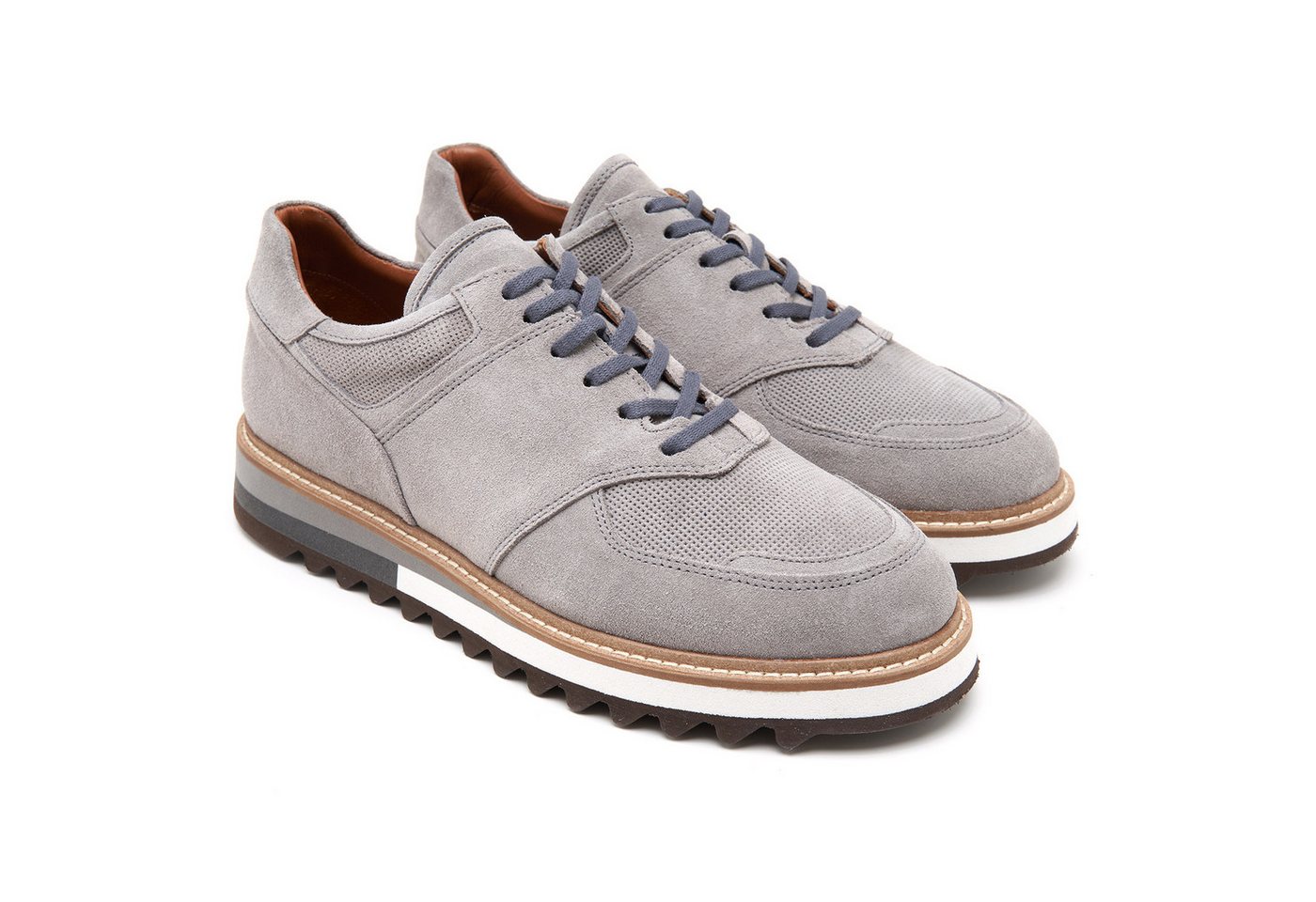 Desa Herren-Sneaker aus Wildleder – Kunststoffsohle, atmungsaktiv, flacher Sneaker von Desa