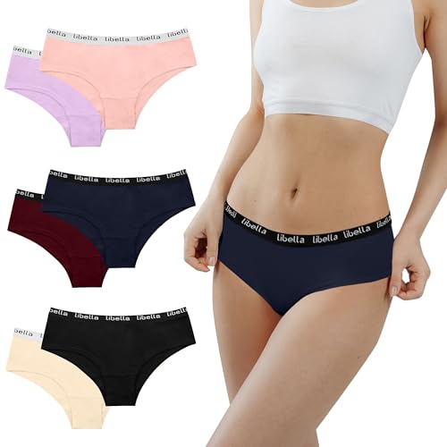Desanlapi Unterhosen Teenager Mädchen Baumwolle Unterwäsche Stretch Slips Bequem Pantys Mädchen Schlüpfer für Teen 14-16 Jahren 6er Pack Mehrfarbig L von Desanlapi