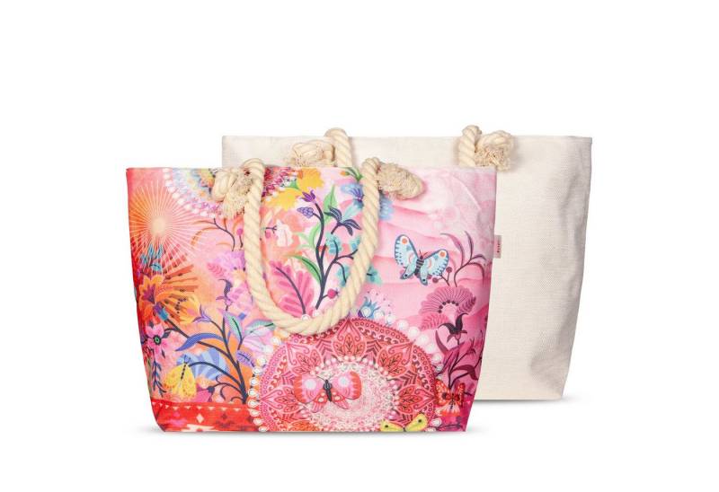 JACK Strandtasche Reißverschluss Baumwolle Descanso, mit wunderschönem Design, 40x55cm, Beachbag mit Innentasche JACK Strandtasche Reißverschluss Baumwolle Descanso, mit wunderschönem Design, 40x55cm, Beachbag mit Innentasche von JACK