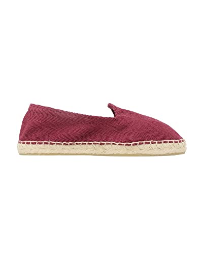 Espadrilles aus Zapfengewebe mit Jutesohle und Gummi, burgunderrot, 38 EU von Desconocido
