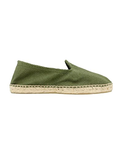 Espadrilles aus Zapfengewebe mit Jutesohle und Gummi, kaki, 40 EU von Desconocido