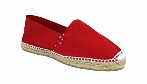 Klassische Espadrilles aus Canvas mit Jutesohle, rot, 38 EU von Desconocido