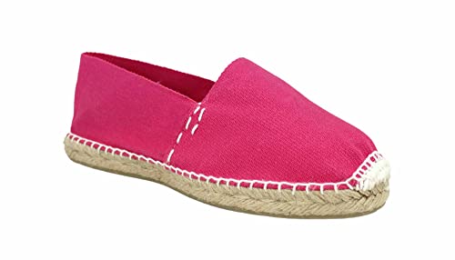 Klassische Espadrilles aus Leinwand mit Jutesohle, fuchsia, 39 EU von Desconocido