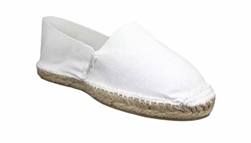 Klassische Espadrilles aus Leinwand mit Jutesohle, weiß, 36 EU von Desconocido