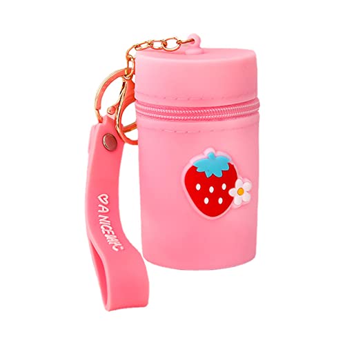 Kleine Geldbörse mit Cartoon-Motiv | Geldbörse in Würfelform | Schlüsselanhänger aus Silikon | Geldbörse für kleine Gegenstände | Lippenstifte Kopfhörer Generic von Desconocido