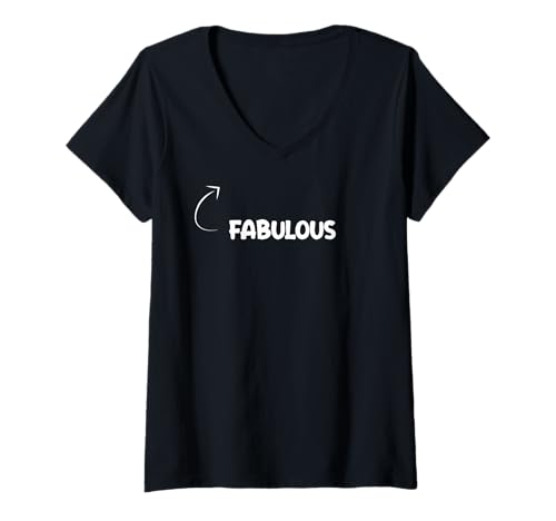 Damen I'm Fabulous Funny Personality Character Reference T-Shirt mit V-Ausschnitt Damen I'm Fabulous Funny Personality Character Reference T-Shirt mit V-Ausschnitt von Describe Yourself With These Tshirts