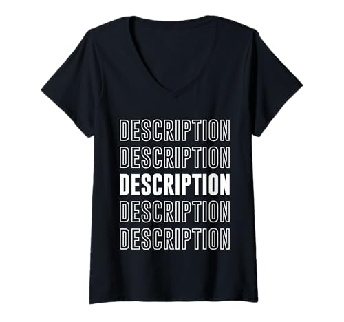Damen Beschreibung T-Shirt mit V-Ausschnitt Damen Beschreibung T-Shirt mit V-Ausschnitt von Description Apparel
