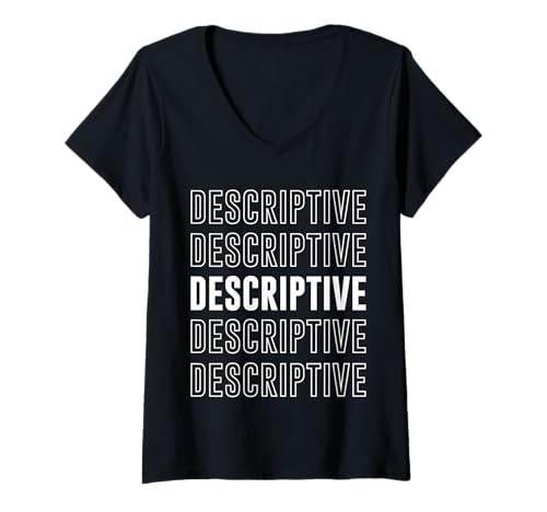 Damen Beschreibend T-Shirt mit V-Ausschnitt Damen Beschreibend T-Shirt mit V-Ausschnitt von Descriptive Apparel