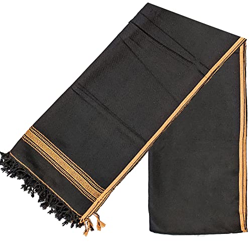 Desert Dress Afghan Herren große Decke Wollschal Langer Schal-Verpackungs-Geschenk PATU Winter Head NEU (Black schwarz) von Desert Dress
