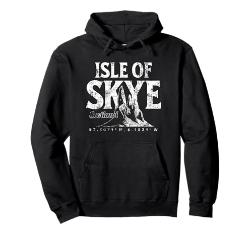 Isle of Skye Scotland Old Man of Storr Koordinaten Aged Pullover Hoodie Isle of Skye Scotland Old Man of Storr Koordinaten Aged Pullover Hoodie von Desert Merch Isle of Skye Scotland Shop