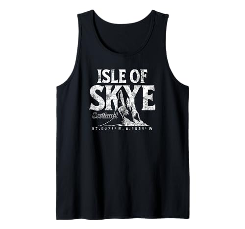 Isle of Skye Scotland Old Man of Storr Koordinaten Aged Tank Top Isle of Skye Scotland Old Man of Storr Koordinaten Aged Tank Top von Desert Merch Isle of Skye Scotland Shop