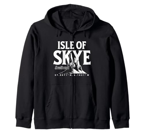 Isle of Skye Scotland Old Man of Storr Koordinaten Kapuzenjacke Isle of Skye Scotland Old Man of Storr Koordinaten Kapuzenjacke von Desert Merch Isle of Skye Scotland Shop