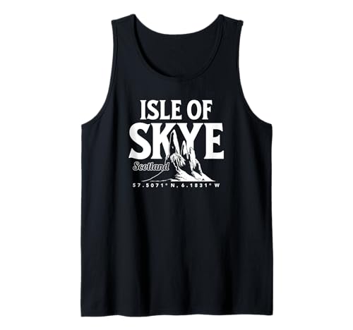 Isle of Skye Scotland Old Man of Storr Koordinaten Tank Top Isle of Skye Scotland Old Man of Storr Koordinaten Tank Top von Desert Merch Isle of Skye Scotland Shop
