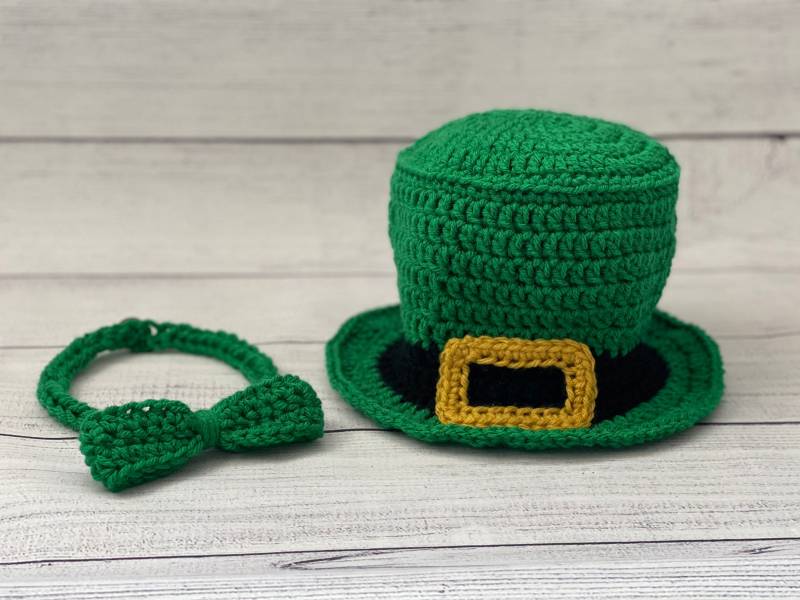 Gehäkelte Kobold Hut Und Fliege Im Set St. Patrick's Day Outfit Gehäkelte Kobold Hut Und Fliege Im Set St. Patrick's Day Outfit von DesertStitchCo