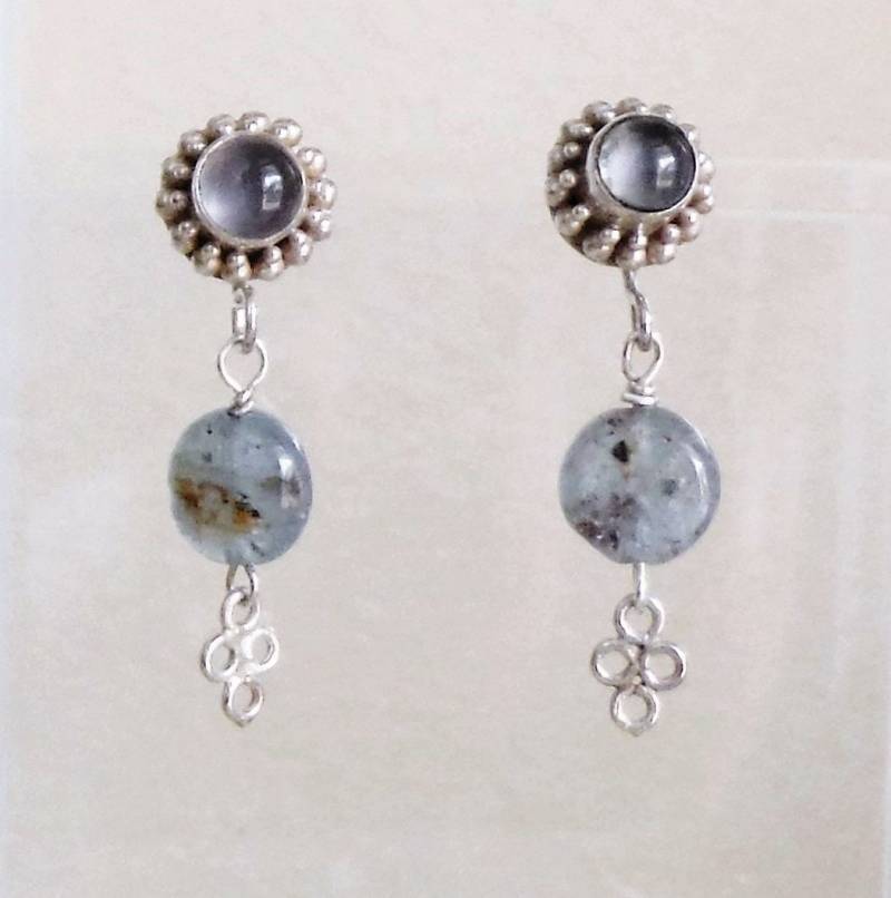Denim Blau Halbedelstein Und Sterling Silber Ohrringe von DesertSunriseCreativ