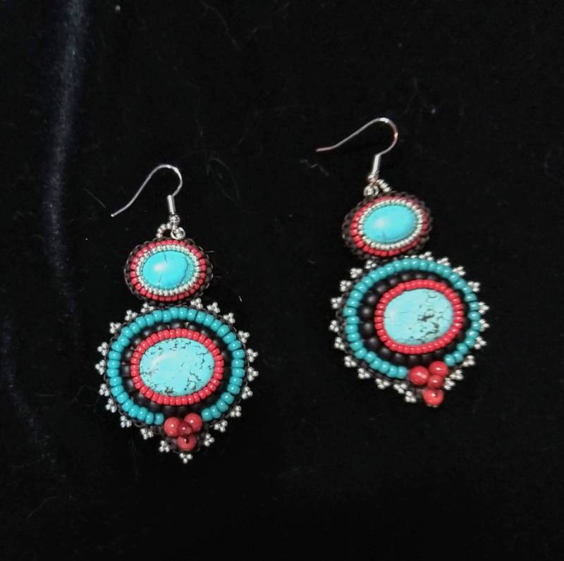 Türkis Statement Ohrringe Türkis Statement Ohrringe von DesertSunriseCreativ