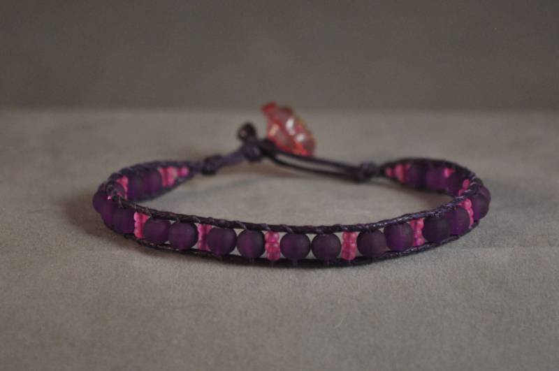Lila Und Rosa Perlen Armband Lila Und Rosa Perlen Armband von DesertUnicornDesigns