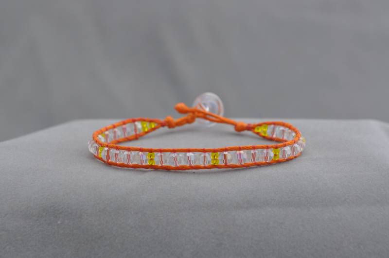 Orange Und Klaren Perlen Armband Orange Und Klaren Perlen Armband von DesertUnicornDesigns
