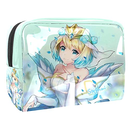 Kulturbeutel Anime Princess Blue Kosmetiktasche Wasserdichter Make-up Organizer tragbar Wäschesack für Frauen und Männer 18.5x7.5x13cm von Desheze