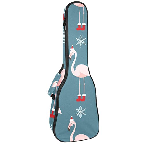 Ukulele Koffer Süßer Flamingo Ukulele Tasche 21 Zoll Wasserdicht Oxford Gig Bag Mit Tasche Jungen Mädchen von Desheze