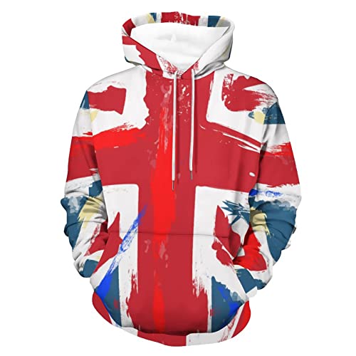 Unisex Kapuzenpullover Union Jack Hoodie Drawstring Pullover Drucken Kapuzenjacke Für Herren Damen M Unisex Kapuzenpullover Union Jack Hoodie Drawstring Pullover Drucken Kapuzenjacke Für Herren Damen M von Desheze