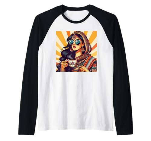 Indisches Mädchen Indian Masala Chai Bollywood Treffen Sie Mich in Indien Raglan von Desi Girl Meet Me In India Funny Indian