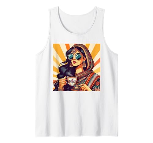 Indisches Mädchen Indian Masala Chai Bollywood Treffen Sie Mich in Indien Tank Top von Desi Girl Meet Me In India Funny Indian